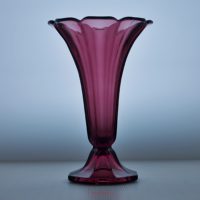 Vase Art déco de Bohème Rudolfova Hut par Josef Inwald