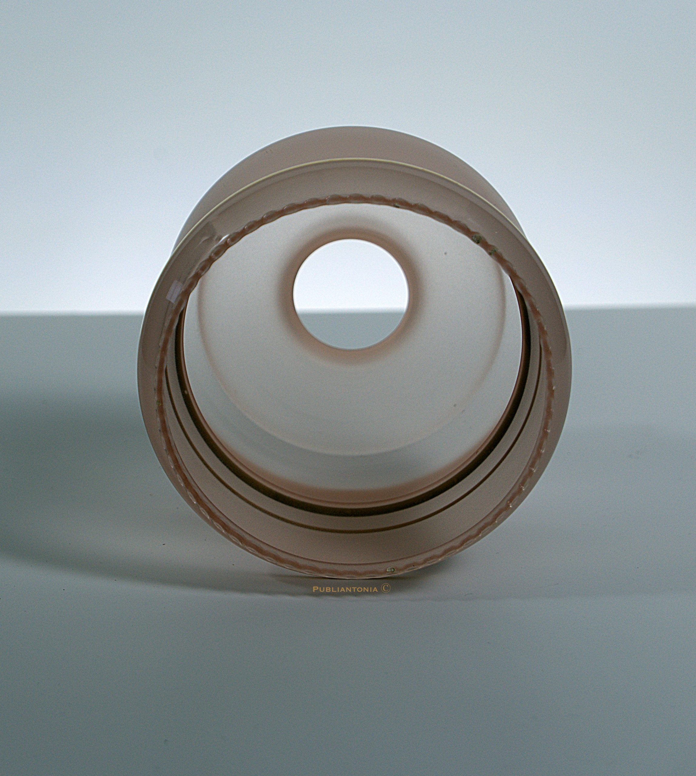 Globe lampe Art Déco rose opaline et dorures - 1930-1950 – Image 4